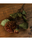 Luxury Deep Mustard Dahlia Stem Floral Accent
