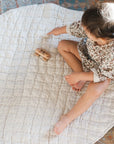 Quilted Play Mat - Natural Chambray