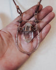Quartz Pendant – Copper Boho Necklace | Handmade by Blackbird & Sage