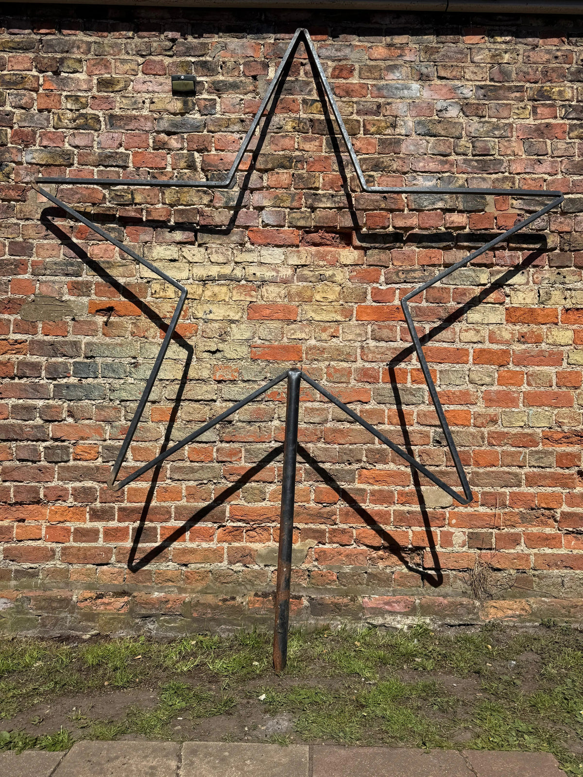 XL Black Metal Star Garden Stake Display Sculpture Christmas Wedding Decor