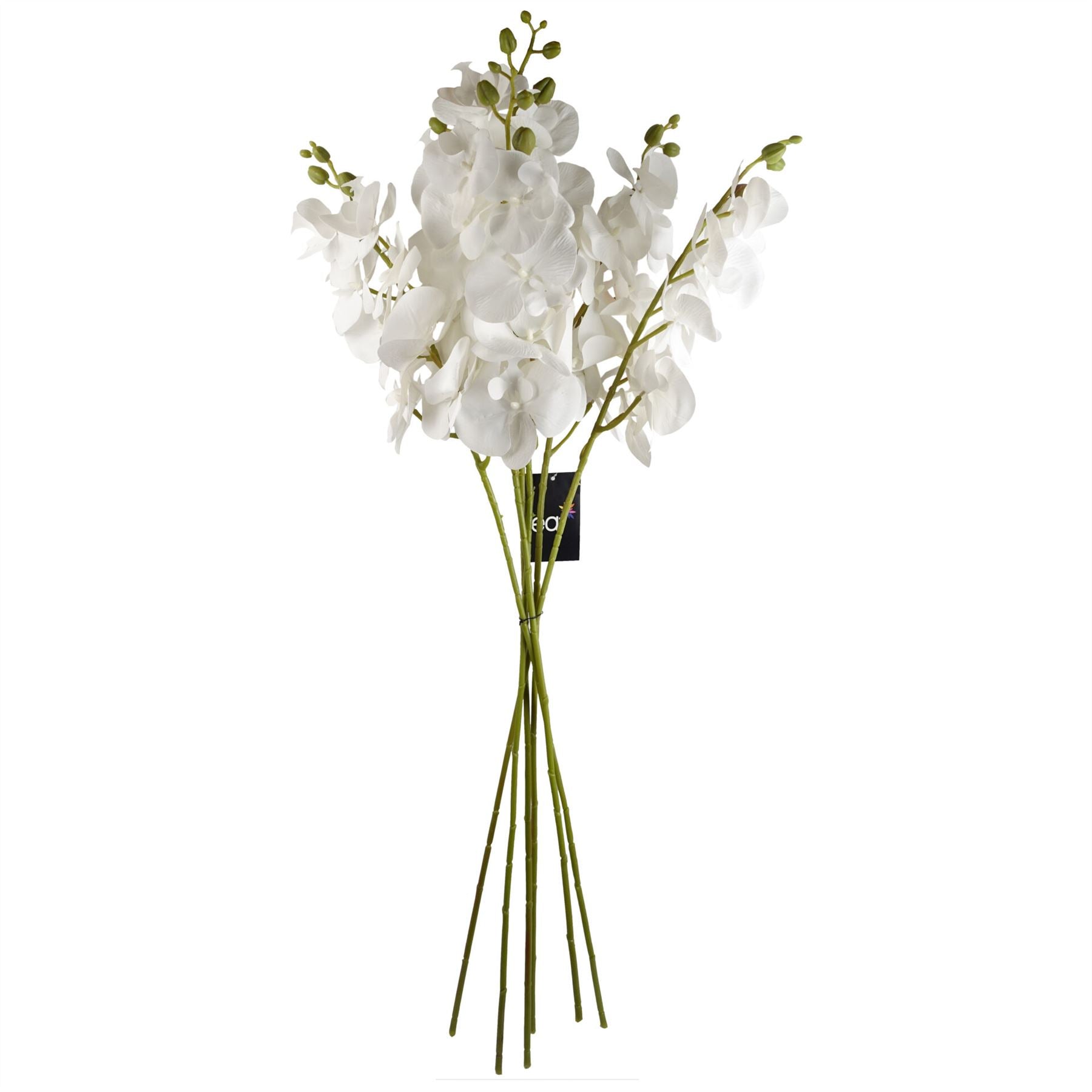 Artificial Flowers Phalaenopsis Orchid White Stem 100cm-3