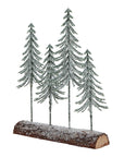 Mini Snowy Tree Set with Wooden Base