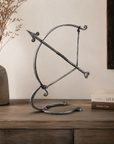 Wrought Iron Archer Sculpture | Heritage Bow & Arrow Ornament