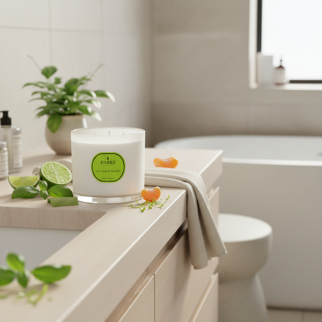 LIME, BASIL &amp; MANDARIN 650G 3 WICK CANDLE