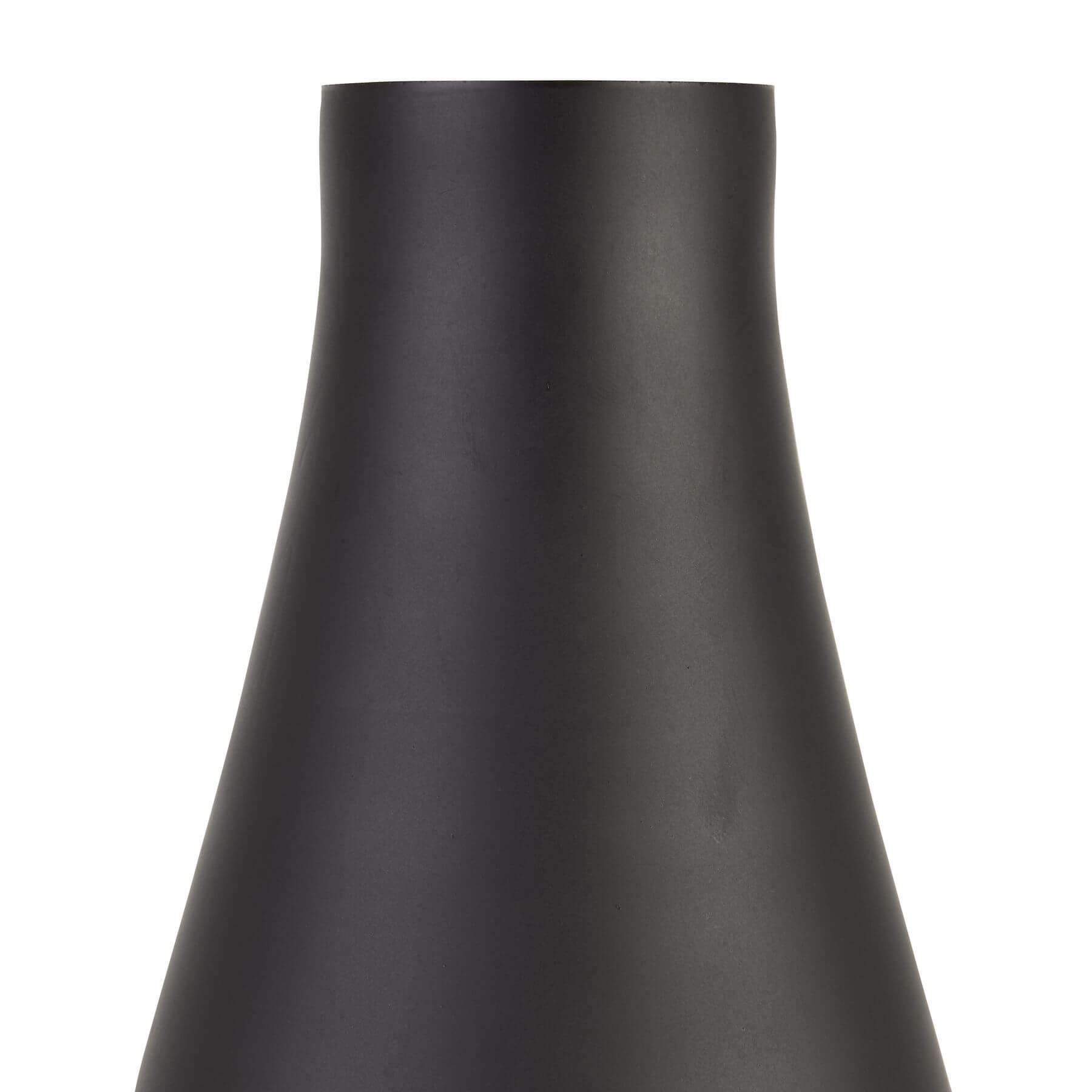 Elegant Black Tall Tapered Glass Vase | Modern Home Decor