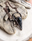 Arrowhead Obsidian Necklace Talisman | Handmade by Blackbird & Sage