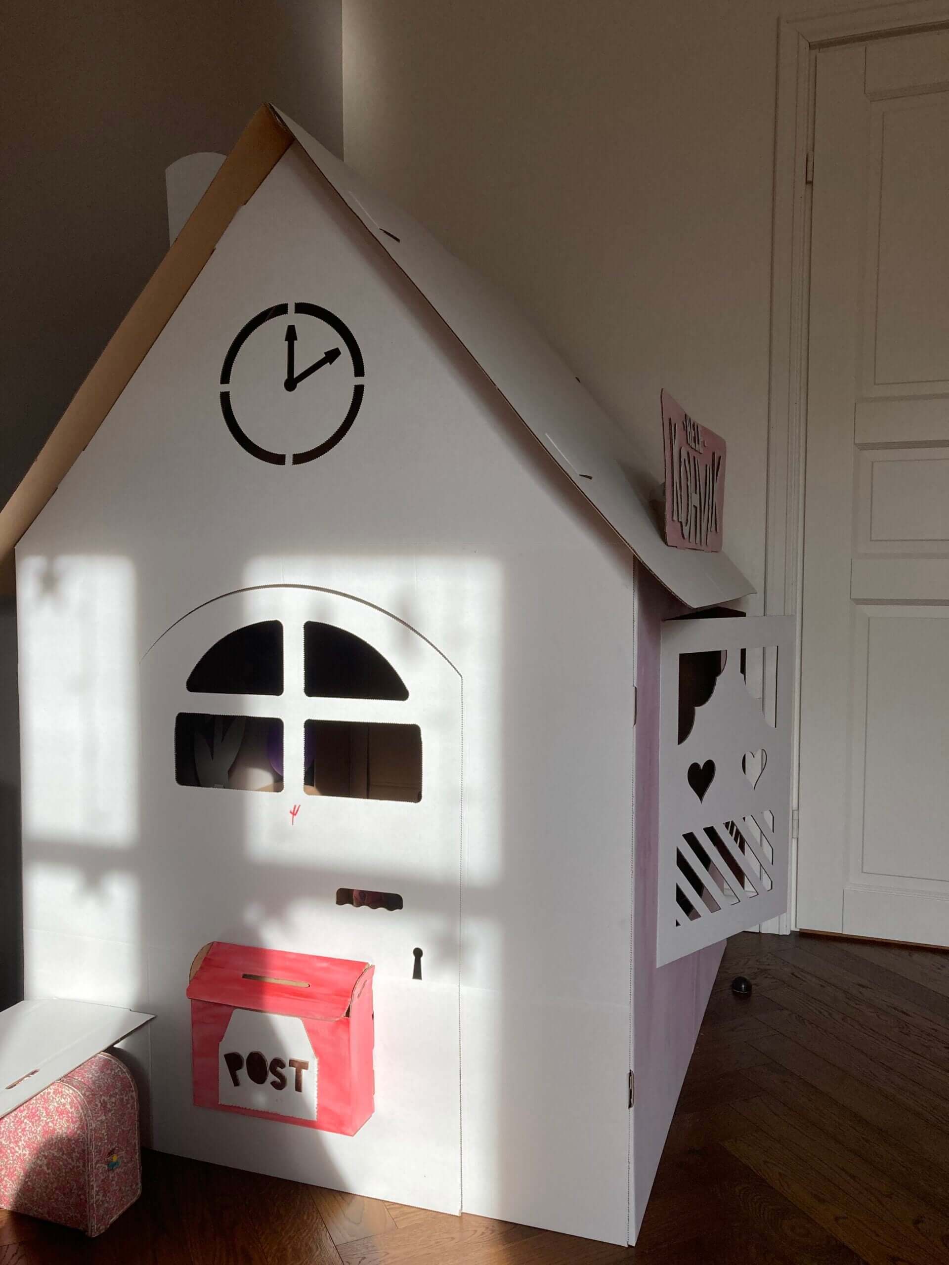 Cardboard DIY Playhouse for Creative Indoor and Outdoor Fun