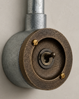 Single Gang 2 Way Antique Brass Conduit Light Toggle Switch