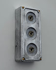 3 Gang 2 Way Solid Cast Metal Conduit Toggle Light Switch