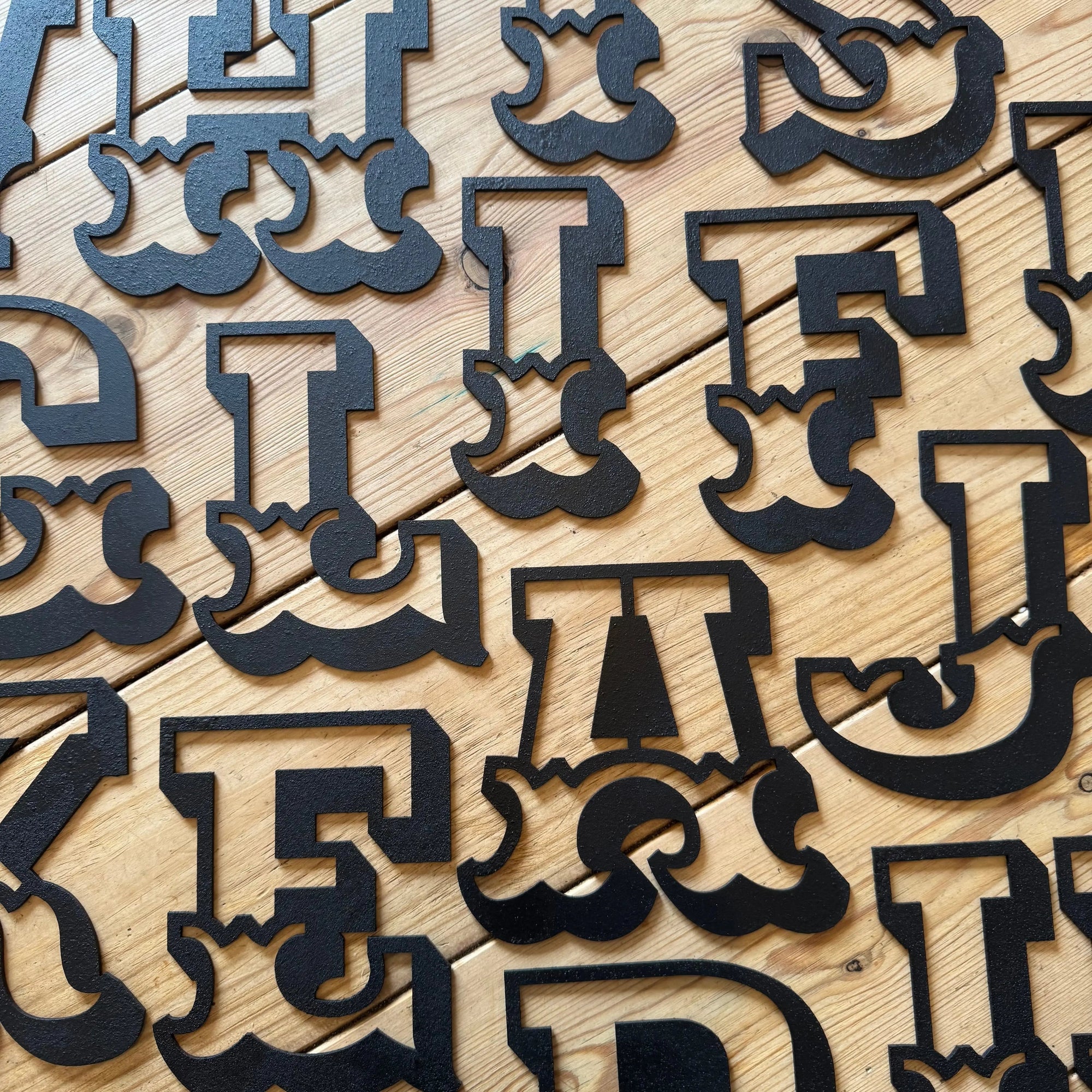 Rustic Black Metal Carnival Letters A–Z | 5” or 12” Alphabet