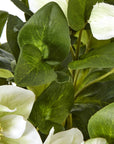 Faux White Hellebore in Ceramic Pot