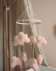 Handmade Boucle clouds pink-2
