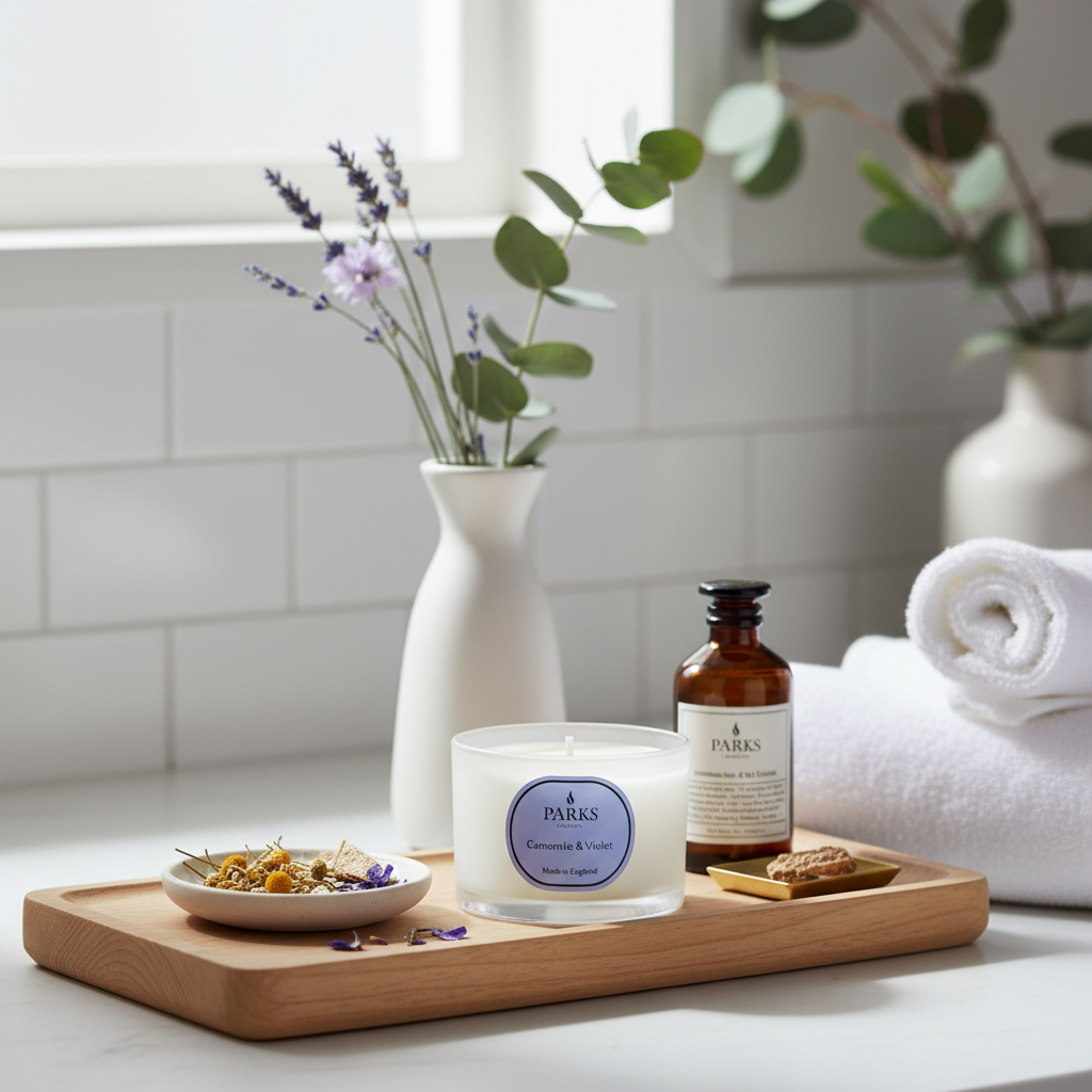 CAMOMILE AND VIOLET TRAVEL CANDLE 70G