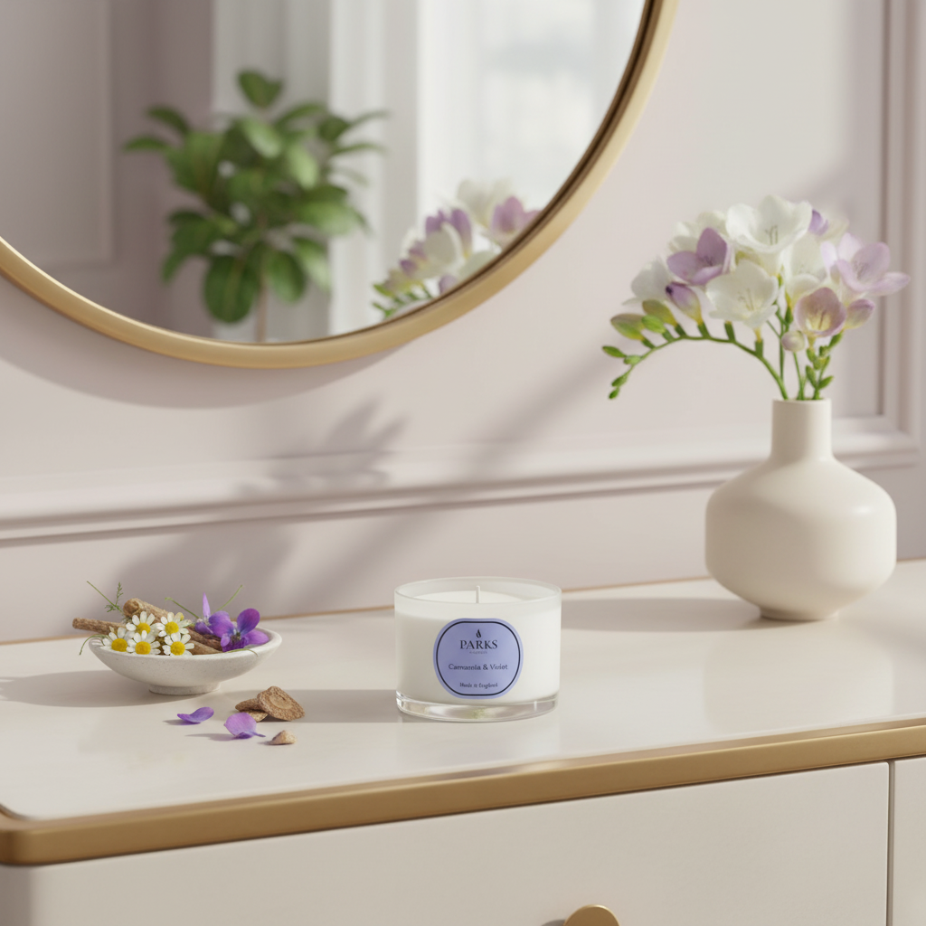 CAMOMILE AND VIOLET TRAVEL CANDLE 70G