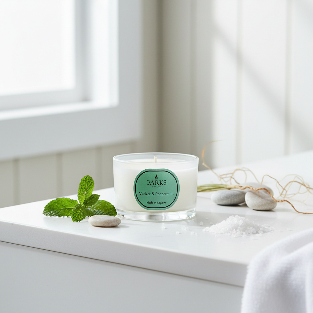 VETIVER AND PEPPERMINT TRAVEL CANDLE 70G
