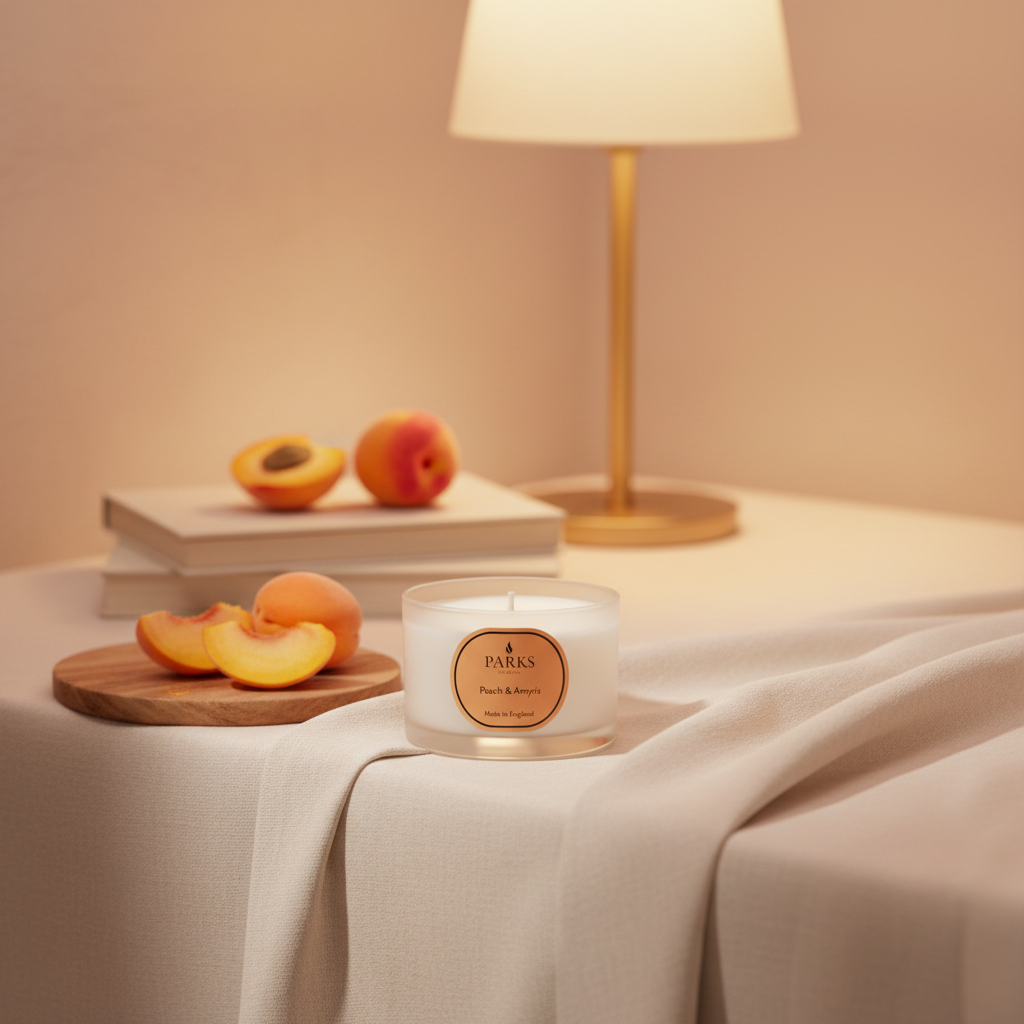PEACH &amp; AMRYIS TRAVEL CANDLE 70G