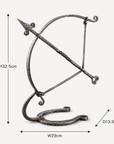 Wrought Iron Archer Sculpture | Heritage Bow & Arrow Ornament