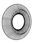 Large Round Black 3D Wire Mirror