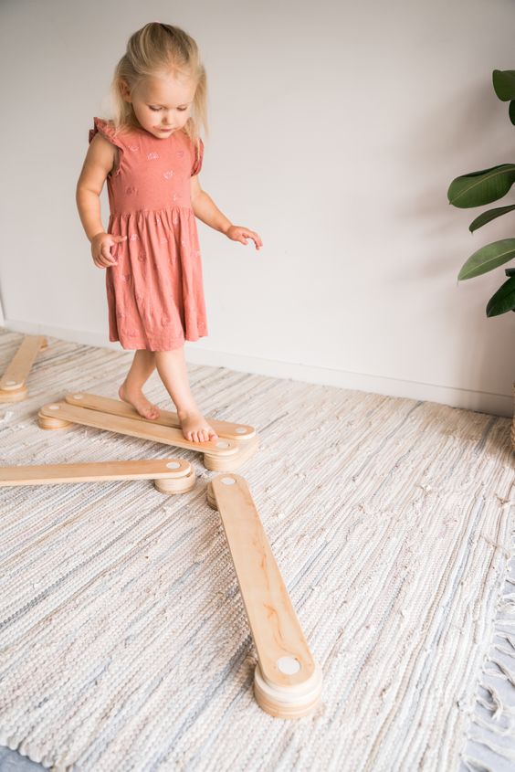 Wooden Balance Beams for Active Play
