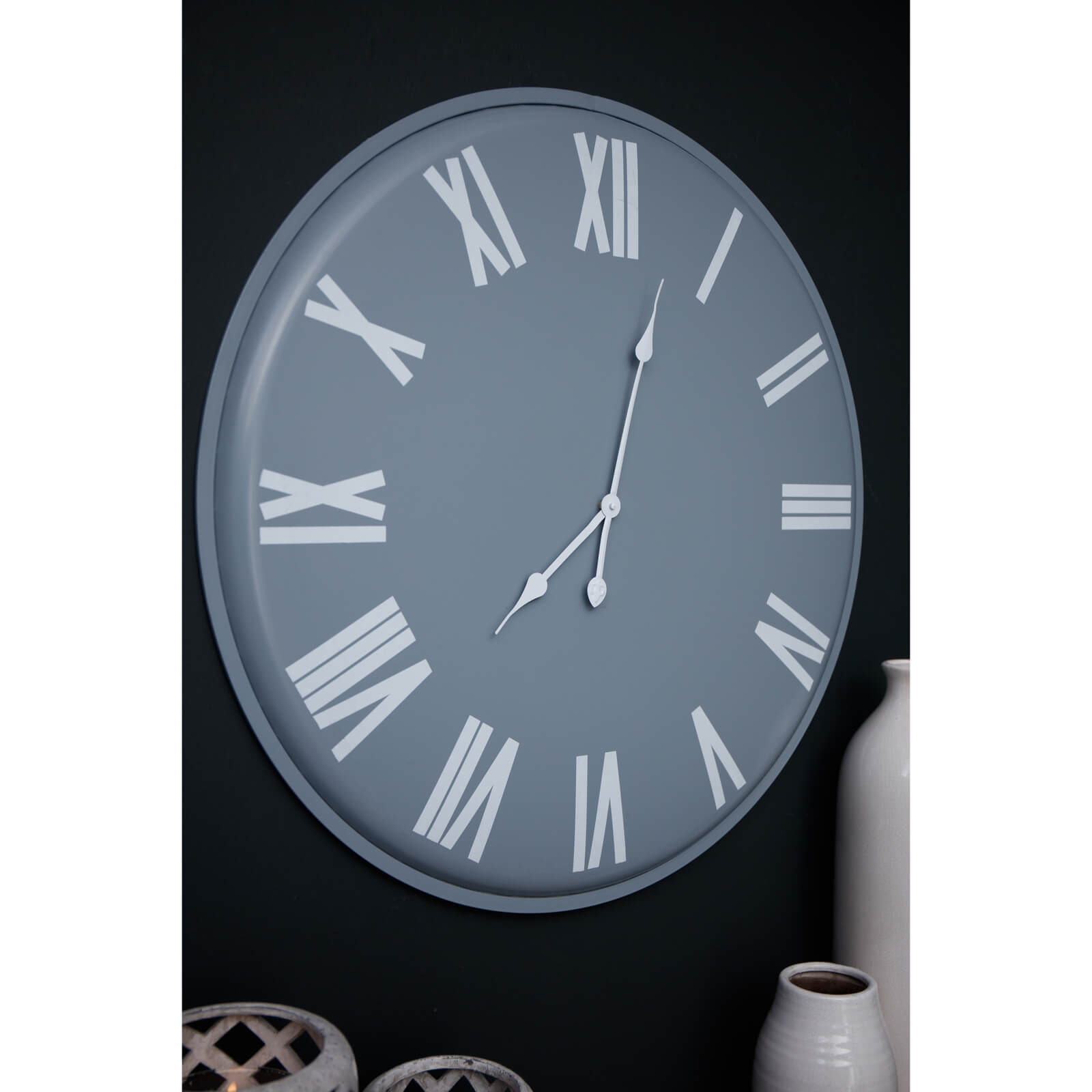 Grey Wall Clock for Modern Living Spaces
