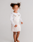 Cream Pink Heart Print Dress