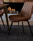Malmo Tan Dining Chair Modern Scandinavian Style
