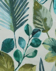 Rainforest velvet in green and blue, drum lampshade /ceiling shade with a white lining