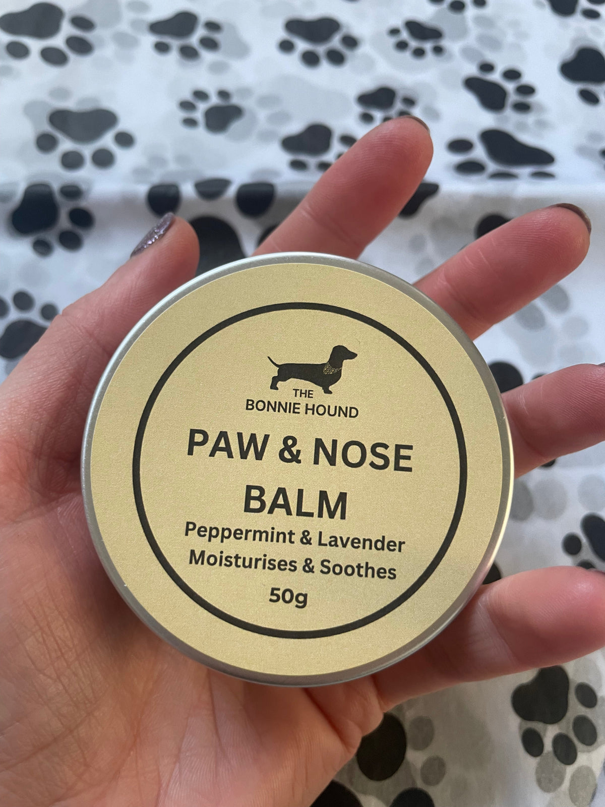 Handmade Paw, Nose and Skin Balm - Peppermint &amp; Lavender - 50g