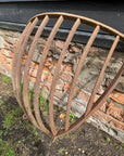 Antique Cast Iron Corner Hay Rack Stable Garden Wall Planter 81cm