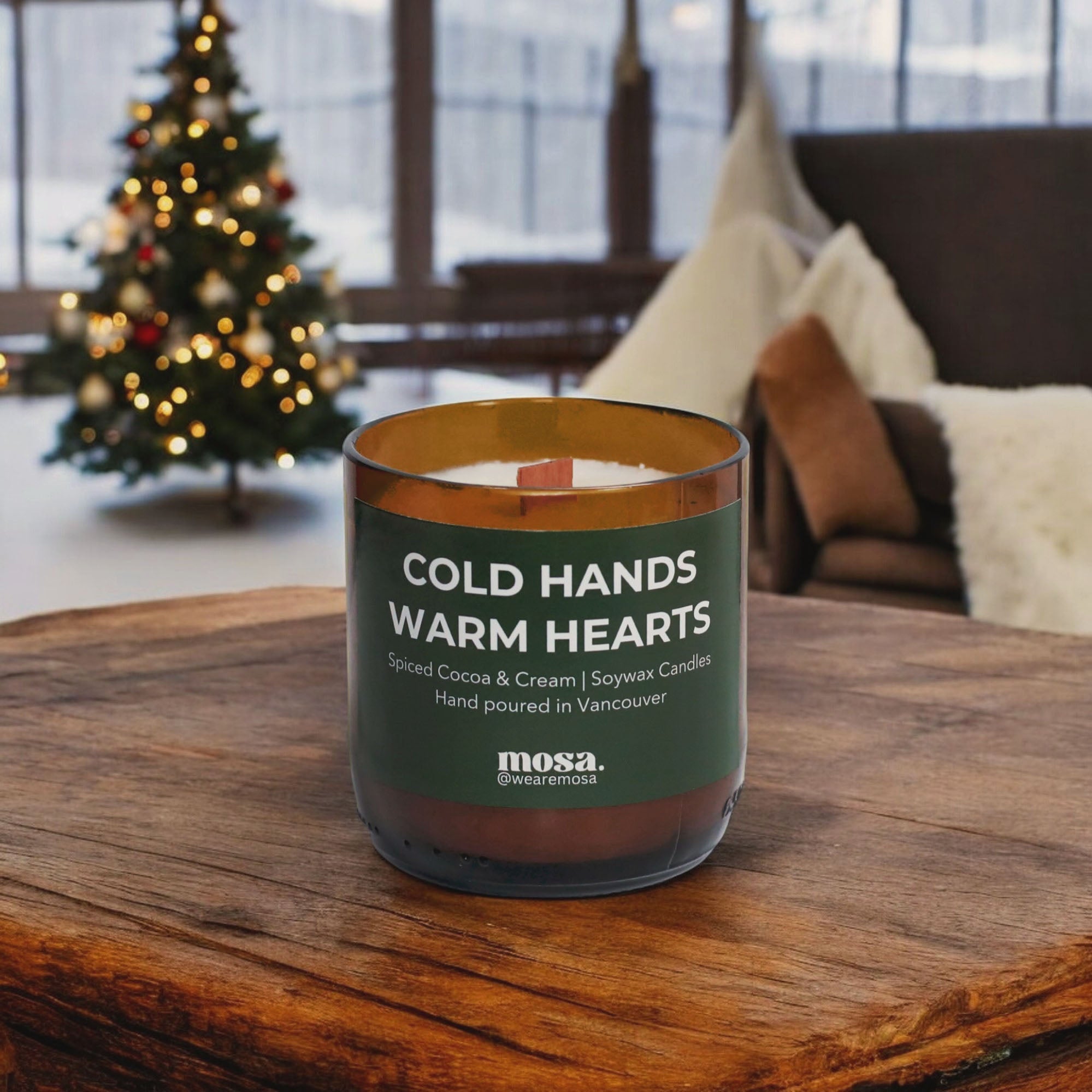 Spiced Cocoa &amp; Cream Scented Soy Candle-2