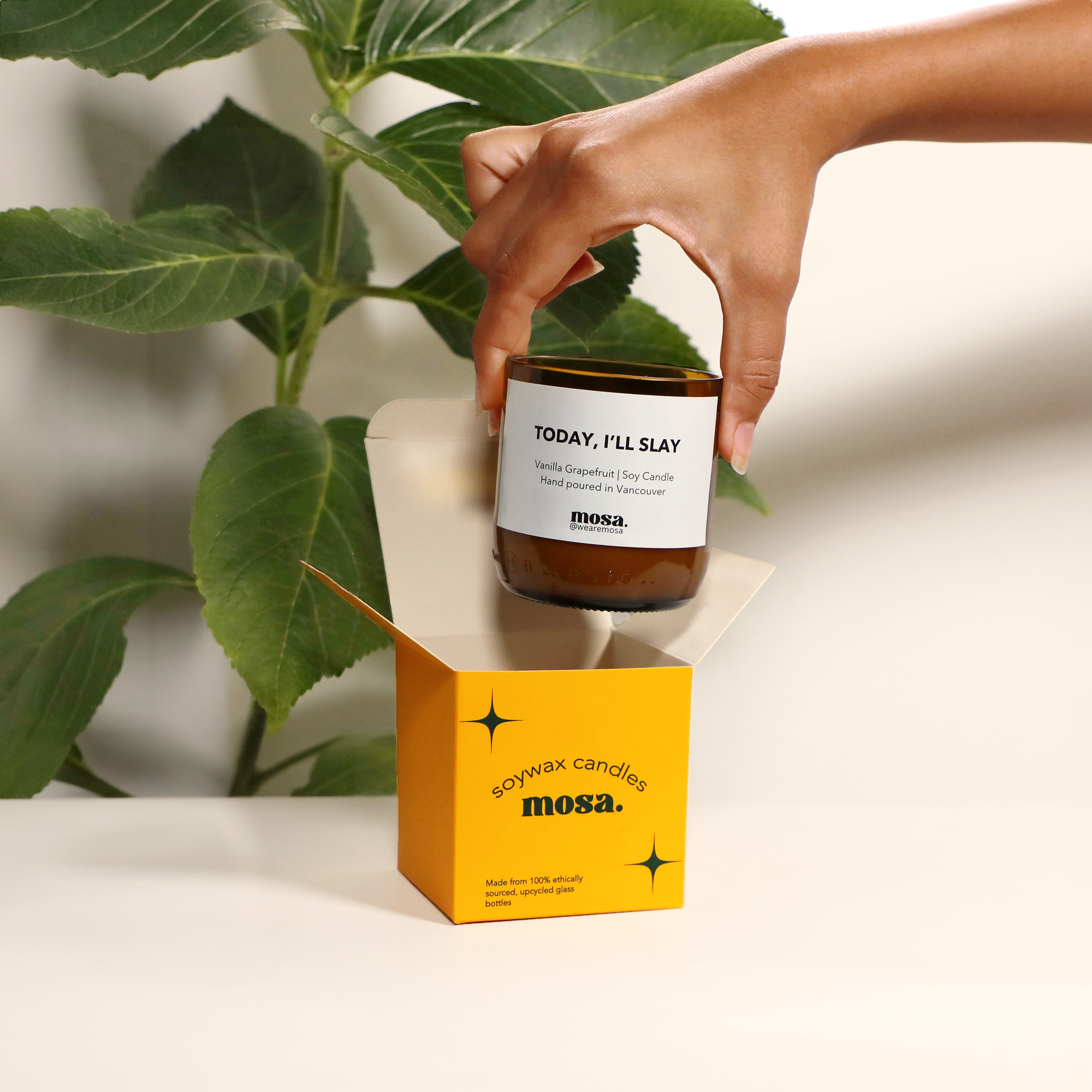 Vanilla Grapefruit Scented Soy Candle-3