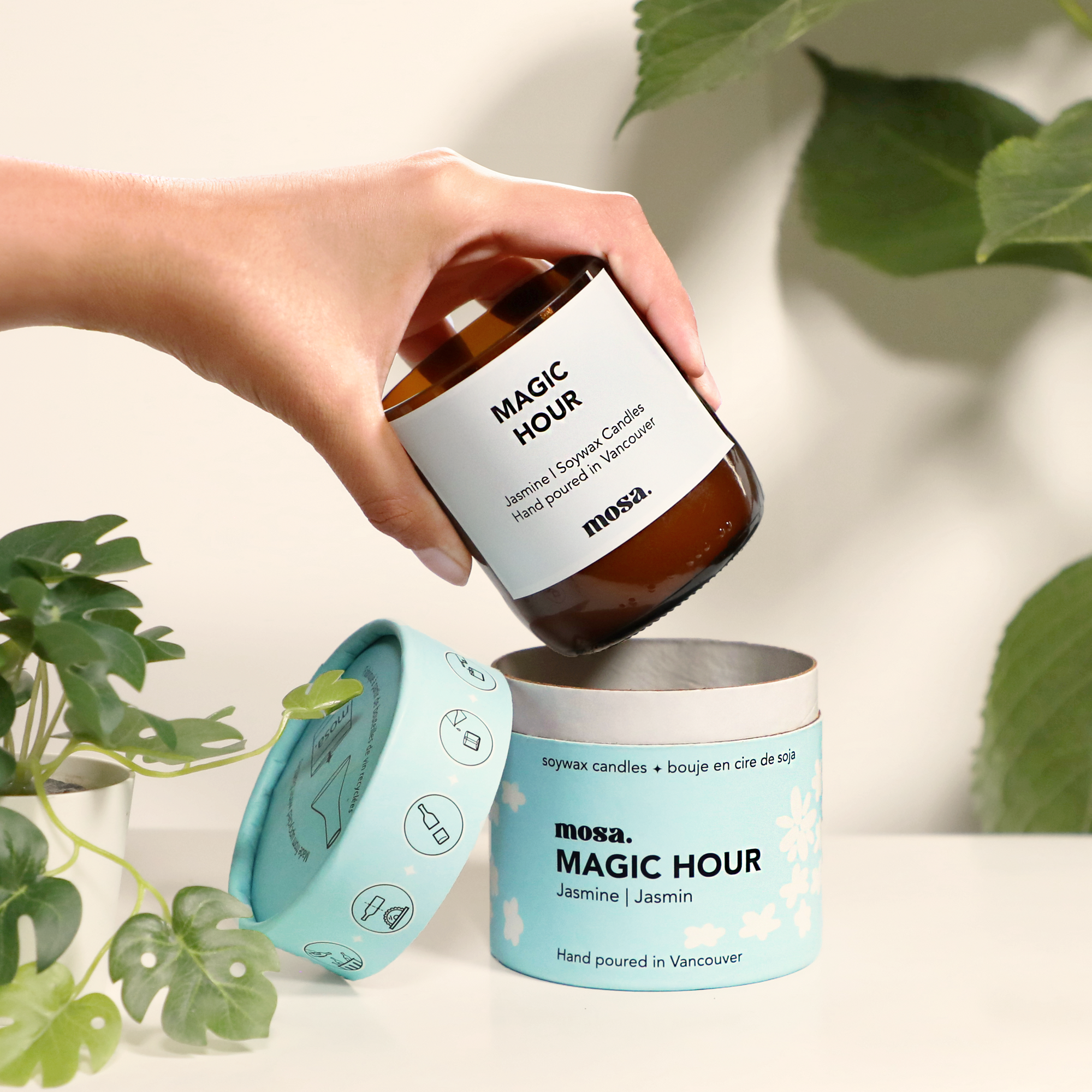 Jasmine Essential Oil Scented Soy Candle-1