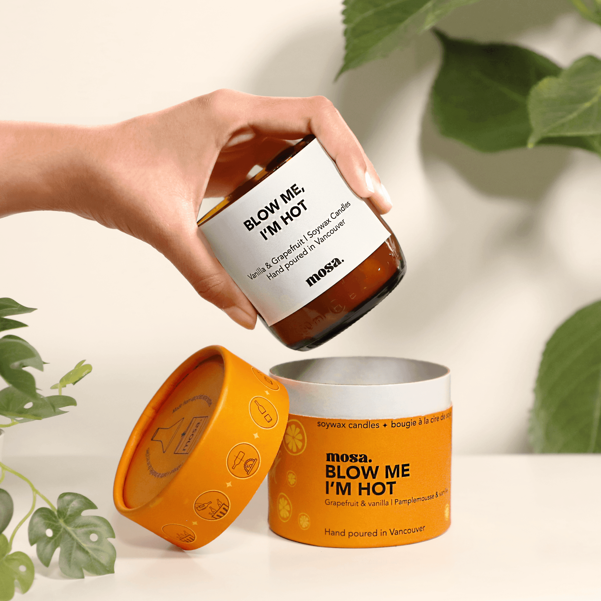 Vanilla Grapefruit Scented Soy Candle-1