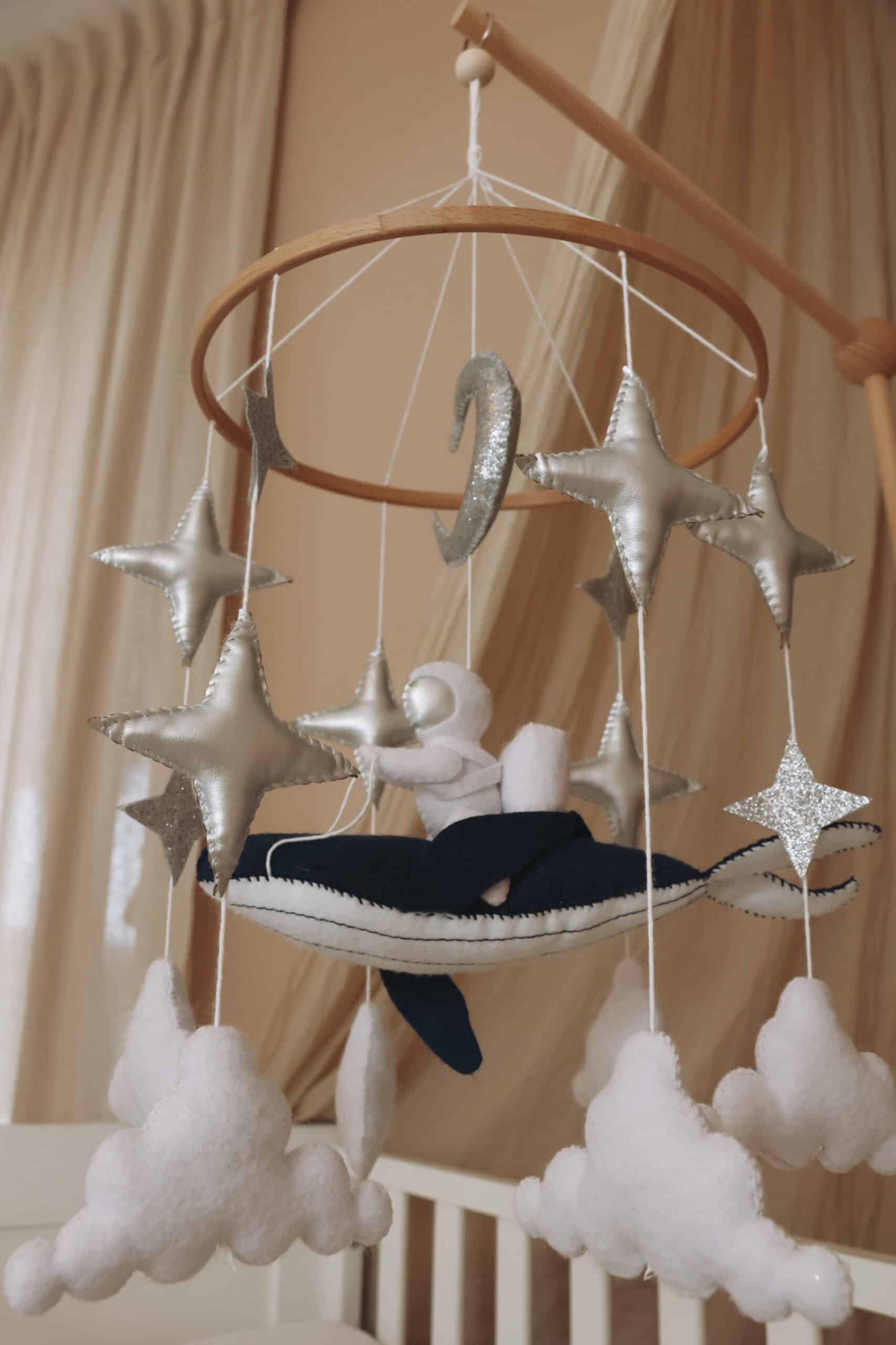 Handmade astronaut mobile-8