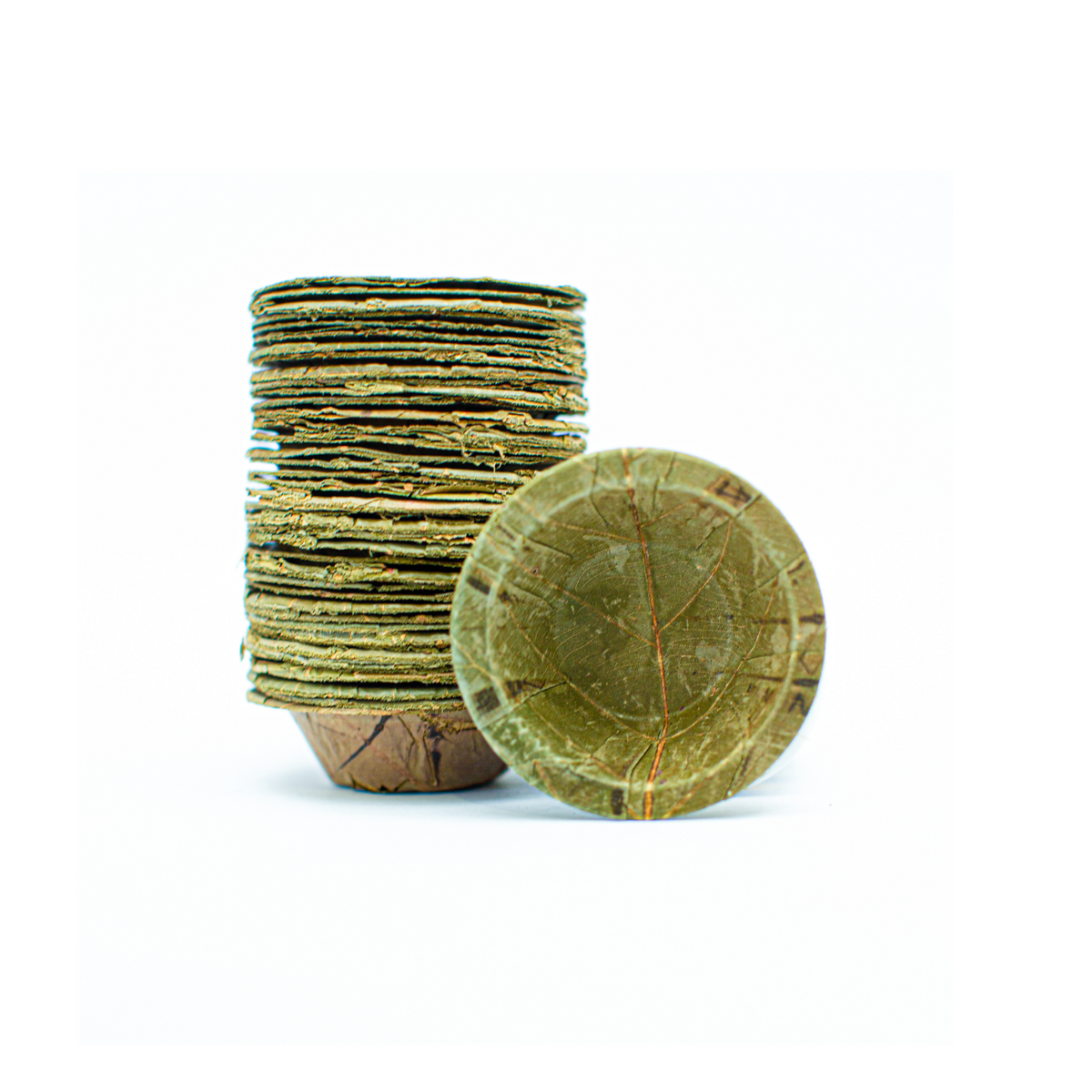 Mini Disposable Leaf Sauce Pots - 7cm / 2.5 inch diameter