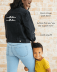 Black Denim Mama Jacket