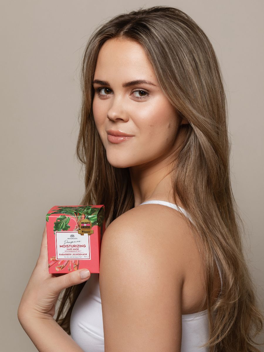 Luxury Rhubarb Hair Mask – Award-Winning, Natural &amp; Nourishing by Magrada Organic Cosmetics at www.brixbailey.com