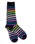 Navy Multi Striped Bamboo Socks