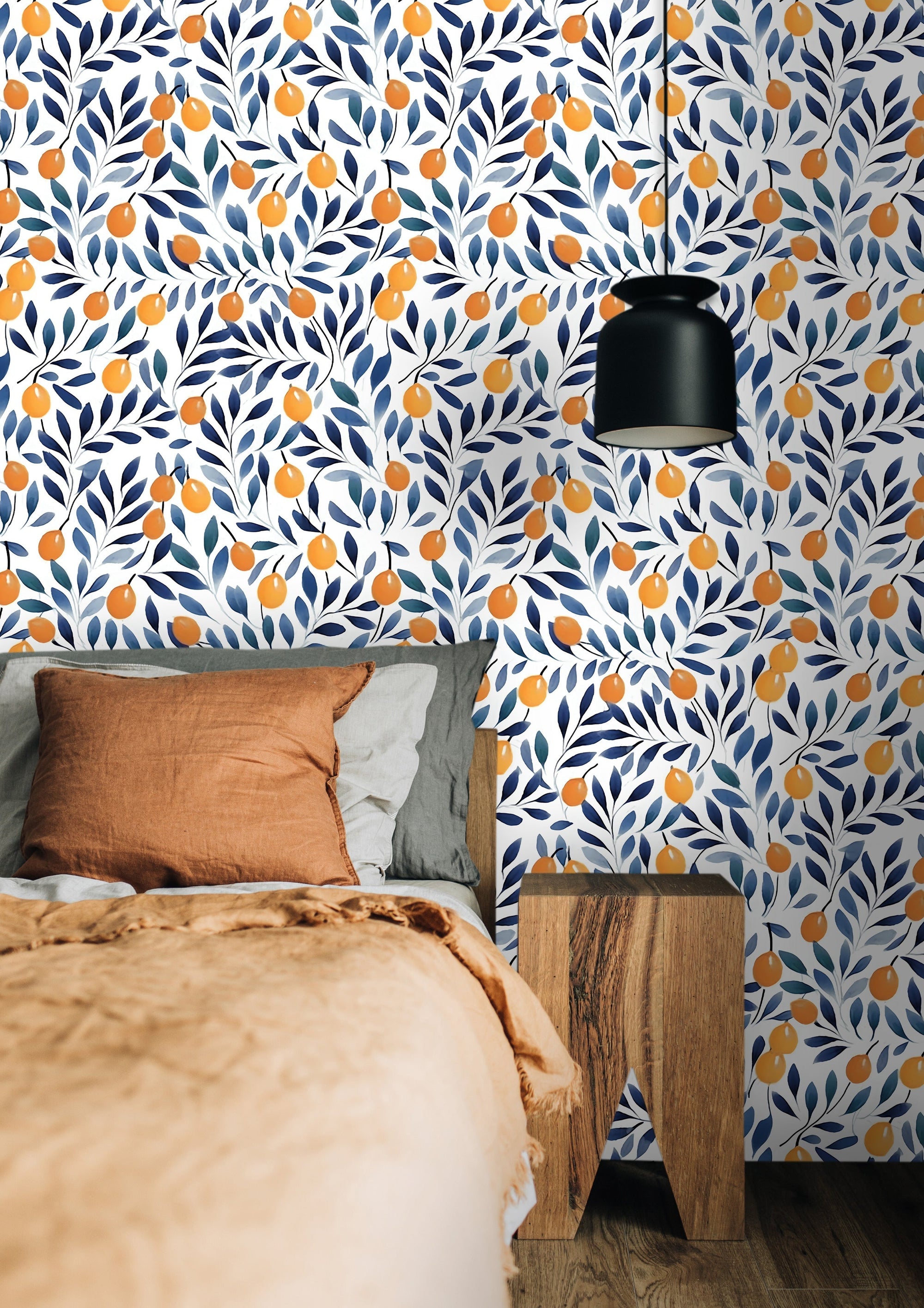 Watercolor Orange Fruit Wallpaper