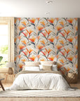 Tropical Strelitzia Floral Wallpaper