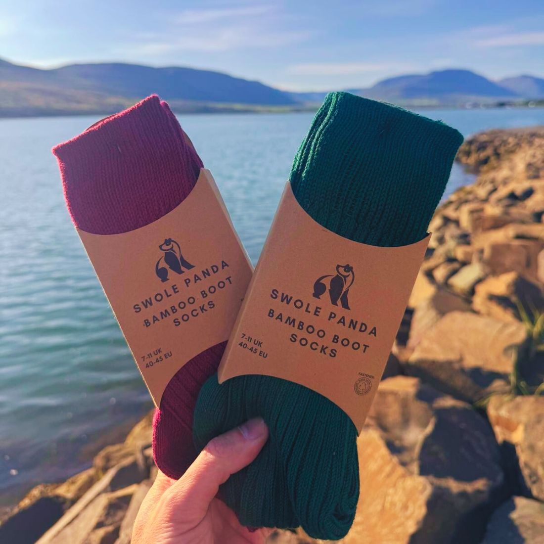 Navy Bamboo Boot Socks