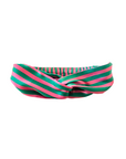 Dottie Silk Headband in Flamingo Stripe
