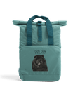Black Chow Chow Chic: Aloof Floof Roll-Top Backpack