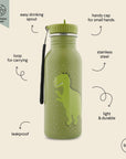 Stainless Steel Water Bottle for Kids – Durable & Leak Proof by Trixie Baby at brixbailey.com