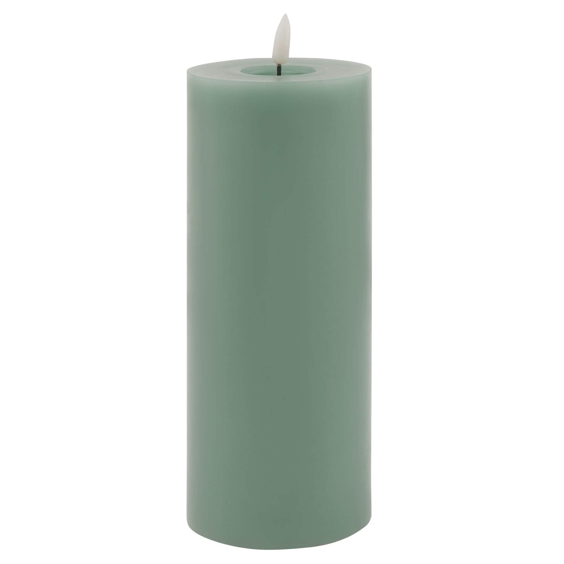 Sage Green LED Wax Candle with Melt Effect
