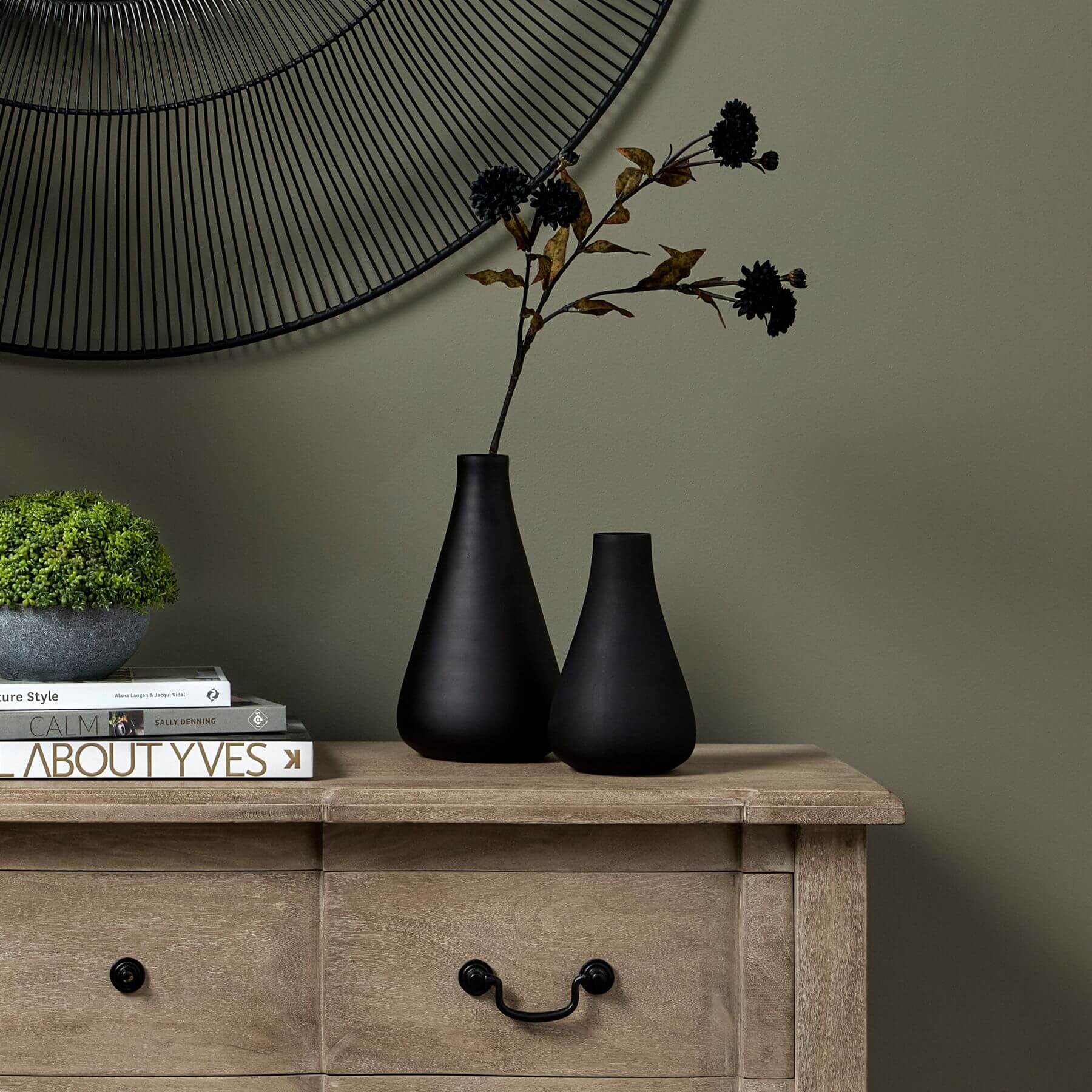 Black Tapered Glass Vase for Modern Interiors