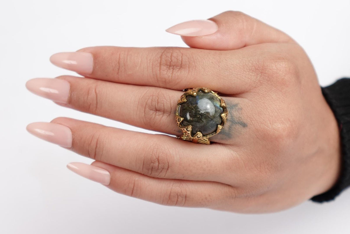 Mystic Statement Rings – Turquoise &amp; Labradorite Collection.