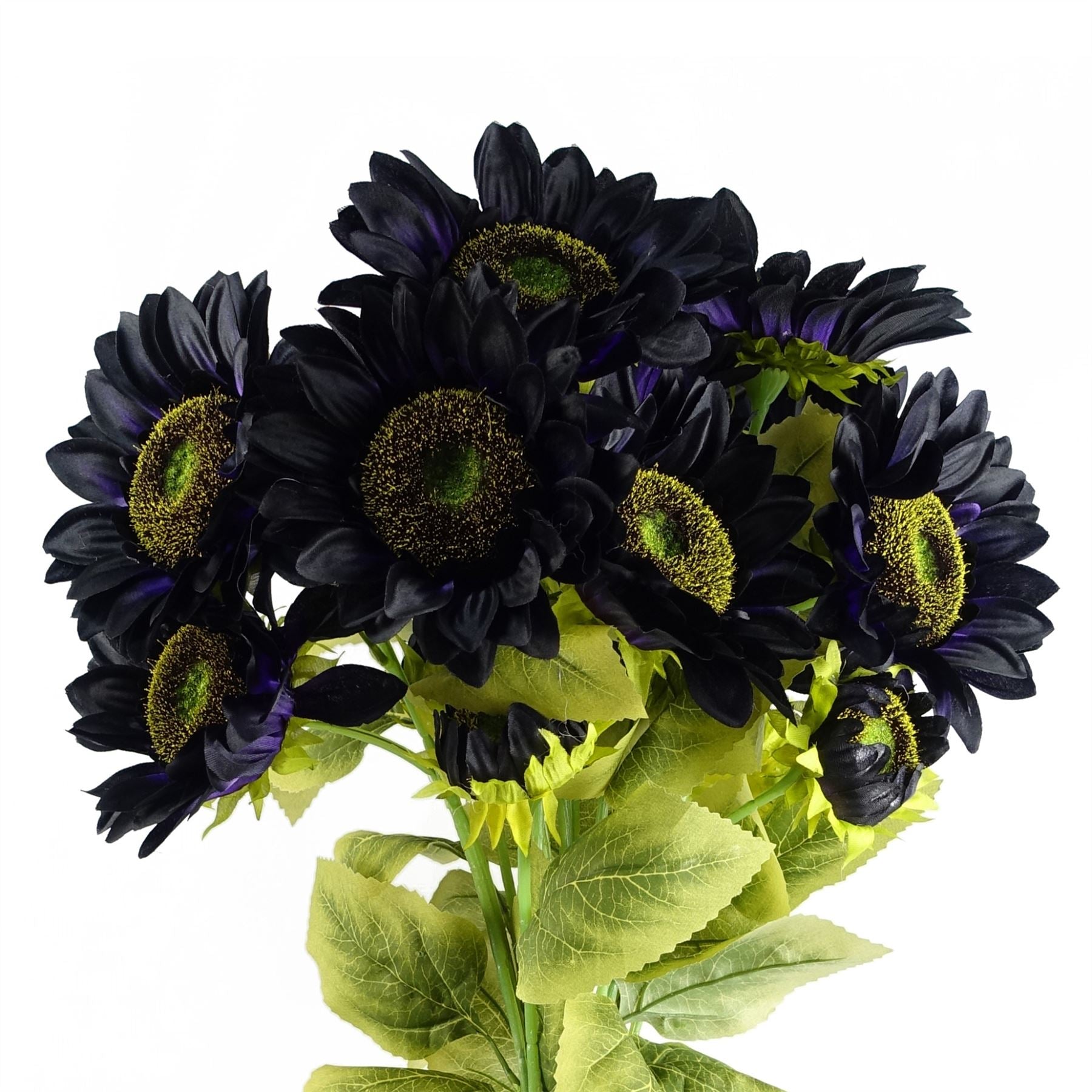 Pack of 6 x Artificial Flowers Purple Sunflower - 3 heads 88cm-0