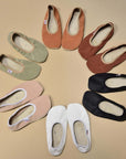 Barefoot Leather Slippers in Nude