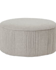 Swivel Ottoman in Soft Oatmeal Twill